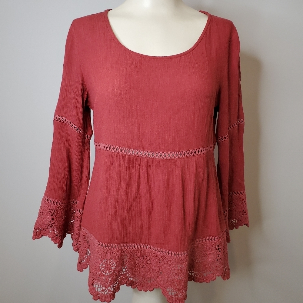 ILLA ILLA Rose Colored Baby Doll Top